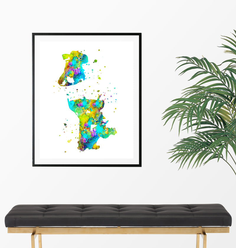 Macau Map Art Print - Unframed - Zuzi's