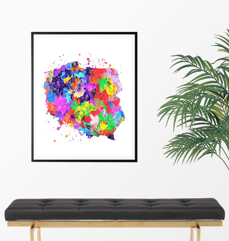 Poland Map Art Print - Unframed - Zuzi's