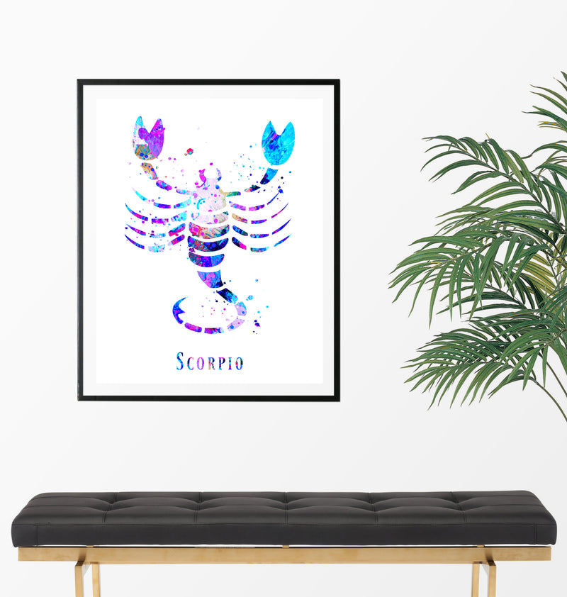 Scorpio Astrology Art Print - Unframed - Zuzi's