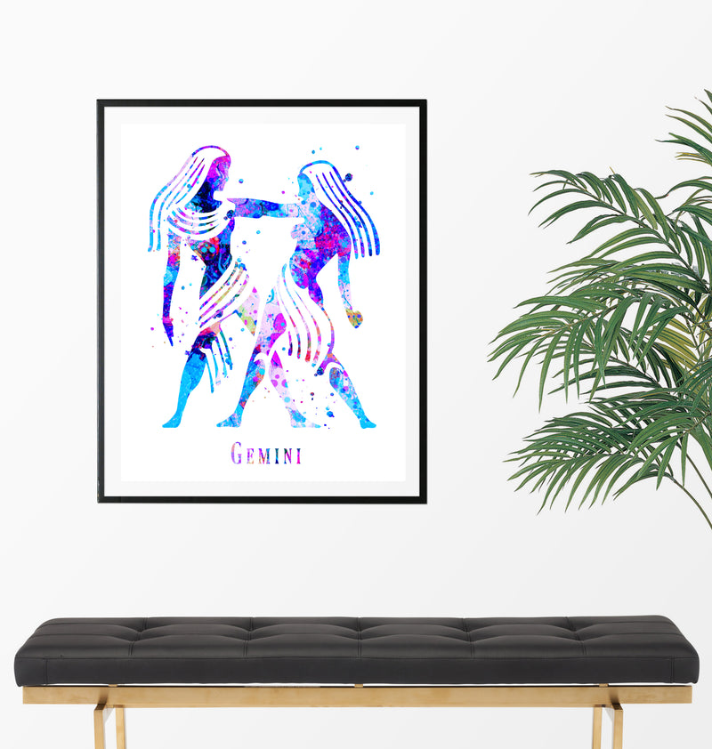 Gemini Astrology Art Print - Unframed - Zuzi's