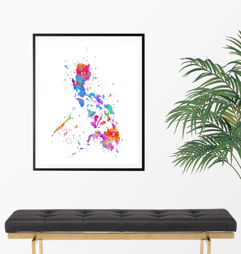 Philippines Map Art Print - Unframed - Zuzi's