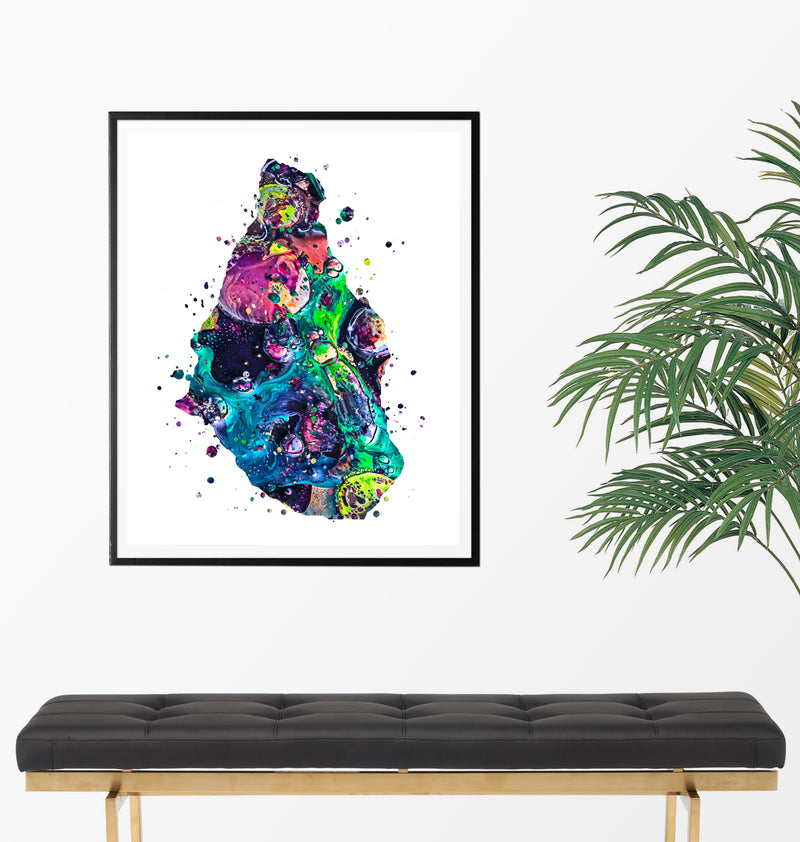 Montserrat Island Map Art Print - Unframed - Zuzi's