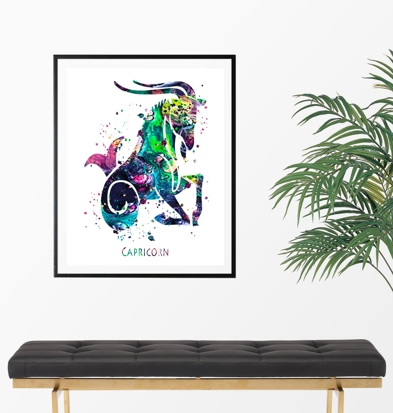 Capricorn Astrology Art Print - Unframed - Zuzi's