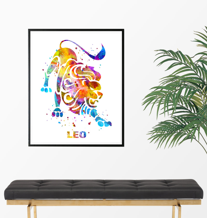 Leo Astrology Art Print - Unframed - Zuzi's