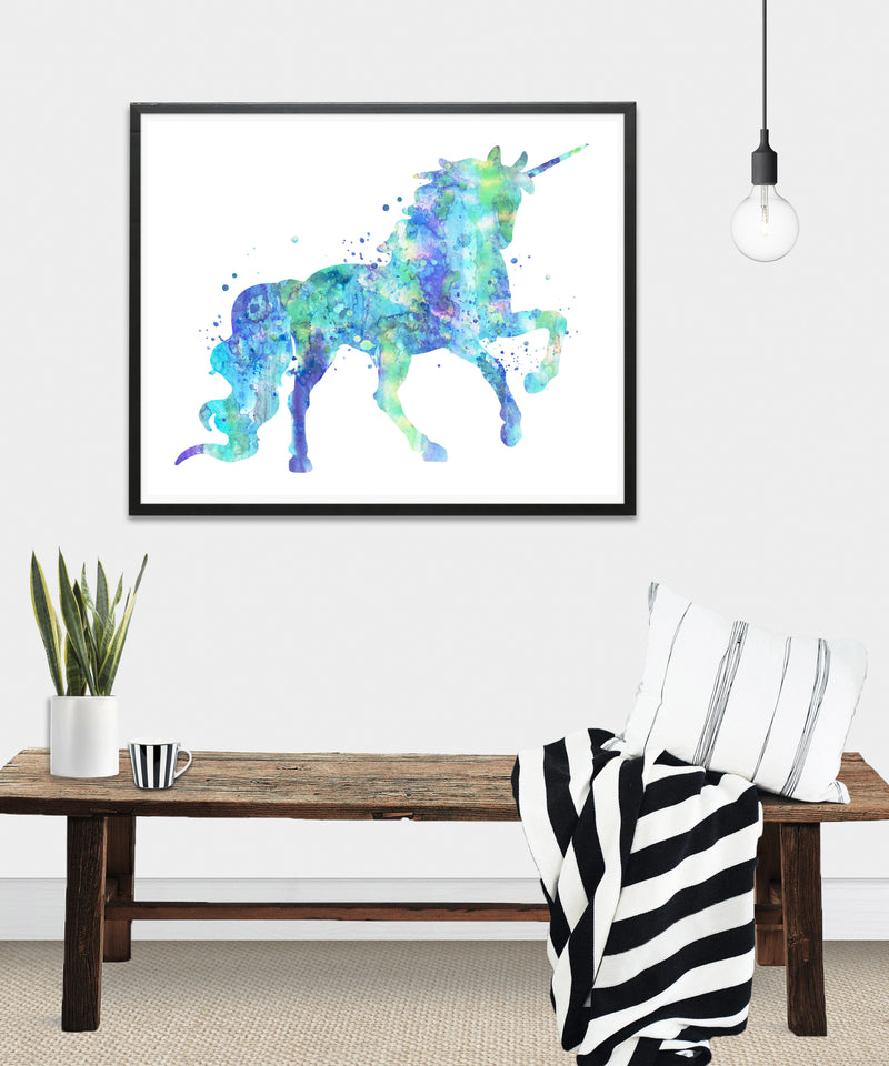 Watercolor Unicorn Art Print - Unframed - Zuzi's