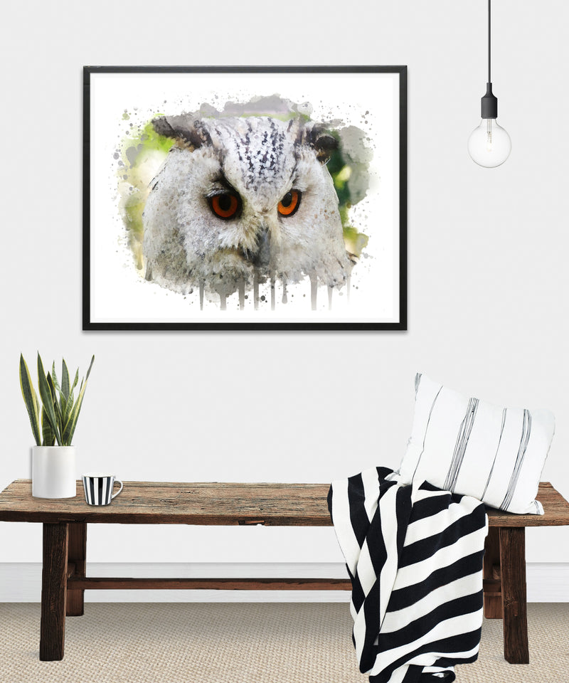 Owl Watercolor Art Print - Unframed - Zuzi's