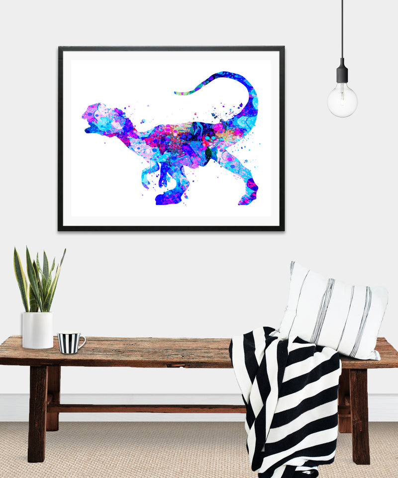 Dilophosaurus Dinosaur Watercolor Fine Art Print - Unframed - Zuzi's