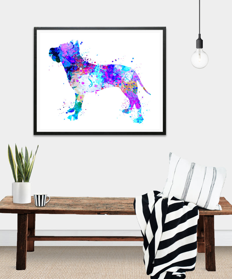 American Staffordshire Terrier Watercolor Art Print - Unframed - Zuzi's