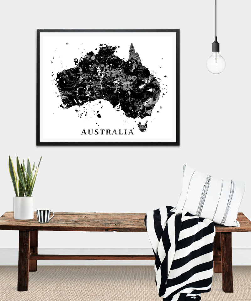 Australia Map Art Print - Unframed - Zuzi's