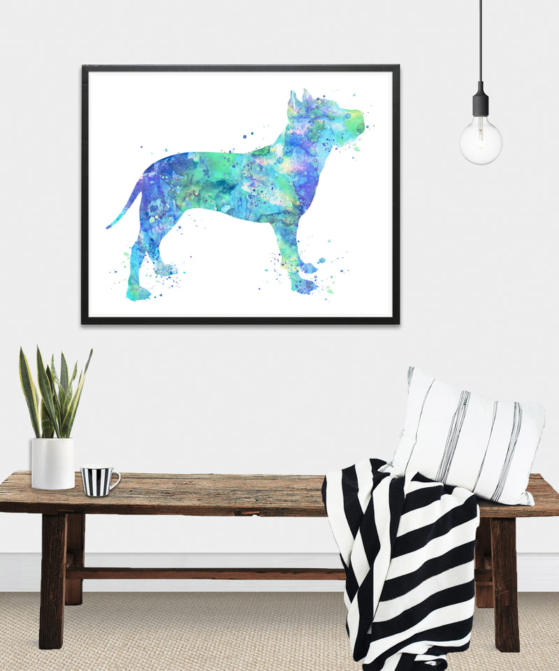 American Staffordshire Terrier Watercolor Art Print - Unframed - Zuzi's