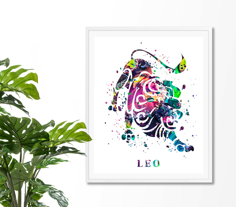 Leo Astrology Art Print - Unframed - Zuzi's