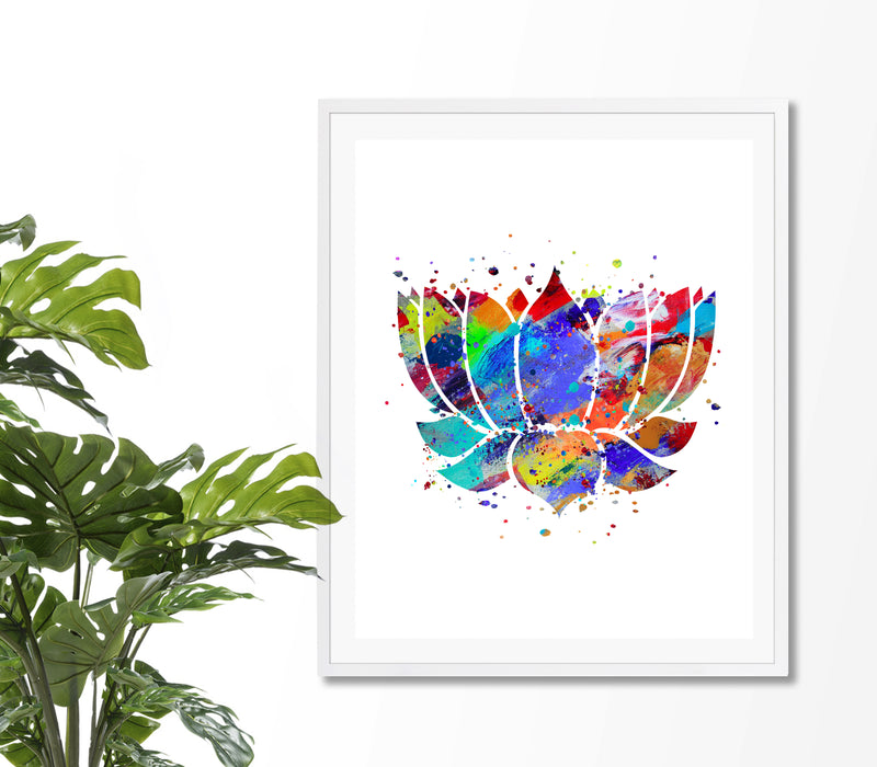 Lotus Watercolor Art Print - Unframed - Zuzi's