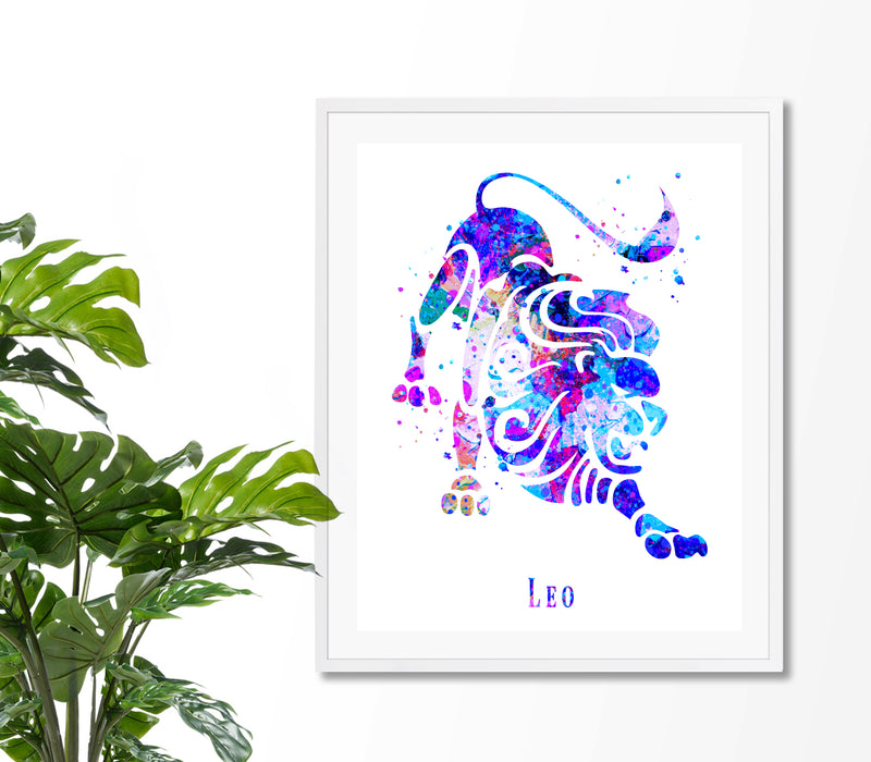 Leo Astrology Art Print - Unframed - Zuzi's