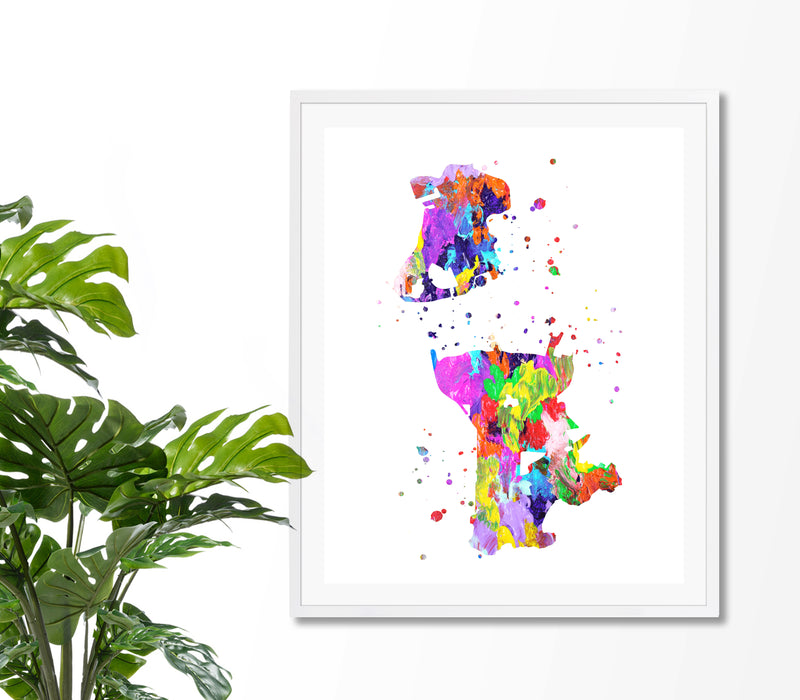 Macau Map Art Print - Unframed - Zuzi's