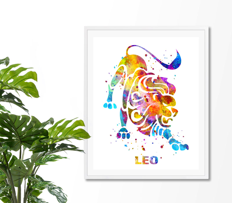 Leo Astrology Art Print - Unframed - Zuzi's