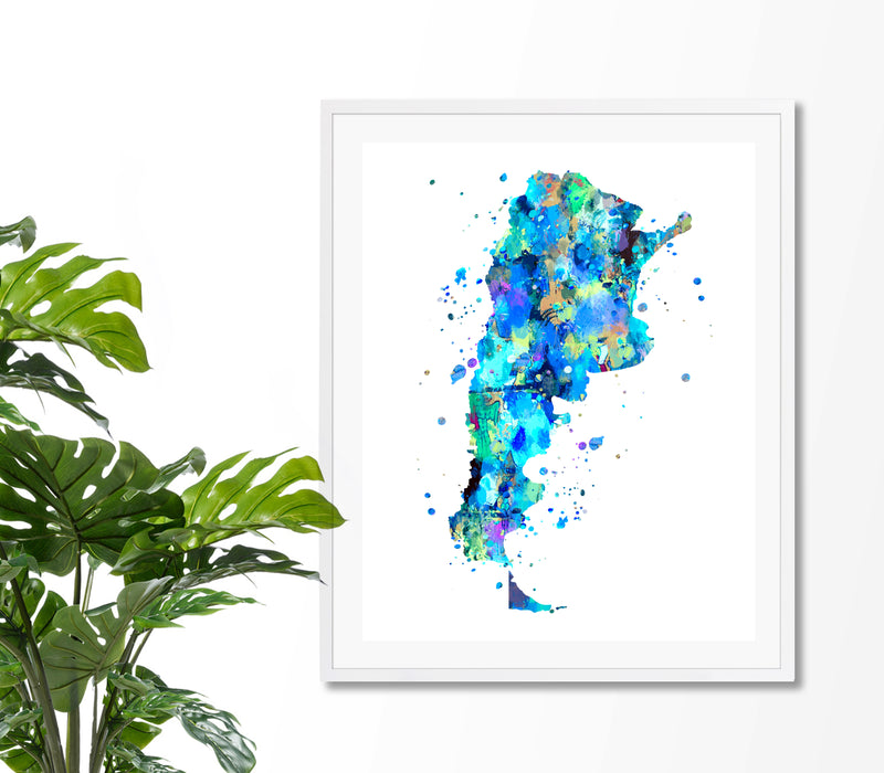 Argentina Map Art Print - Unframed - Zuzi's