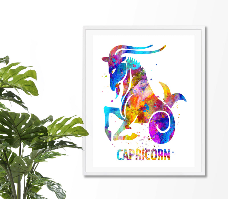 Capricorn Astrology Art Print - Unframed - Zuzi's