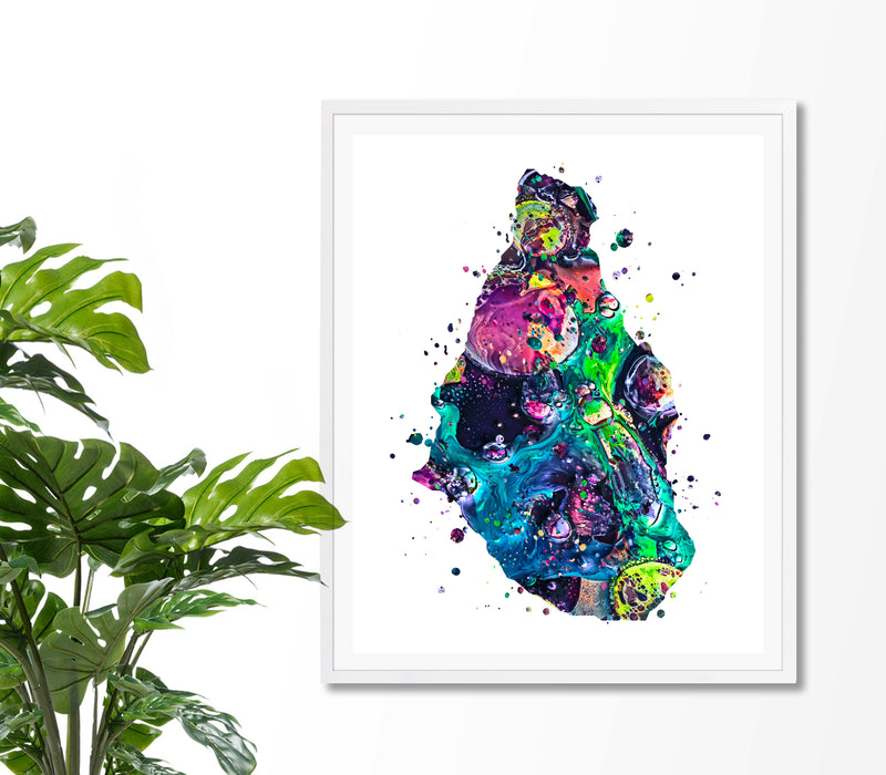 Montserrat Island Map Art Print - Unframed - Zuzi's