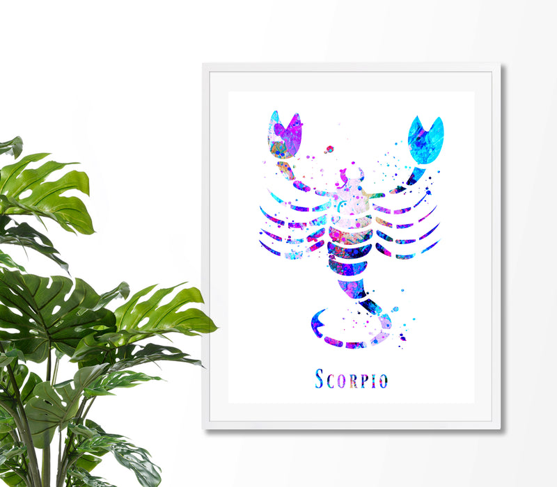 Scorpio Astrology Art Print - Unframed - Zuzi's