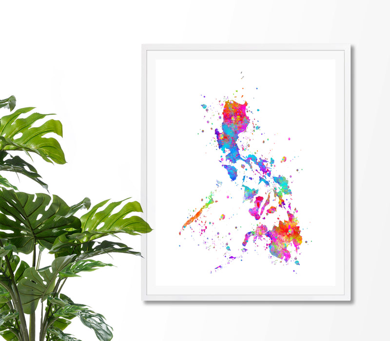 Philippines Map Art Print - Unframed - Zuzi's