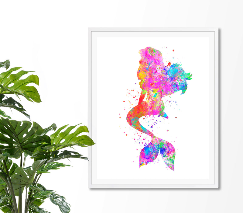 Mermaid Watercolor Art Print - Unframed - Zuzi's