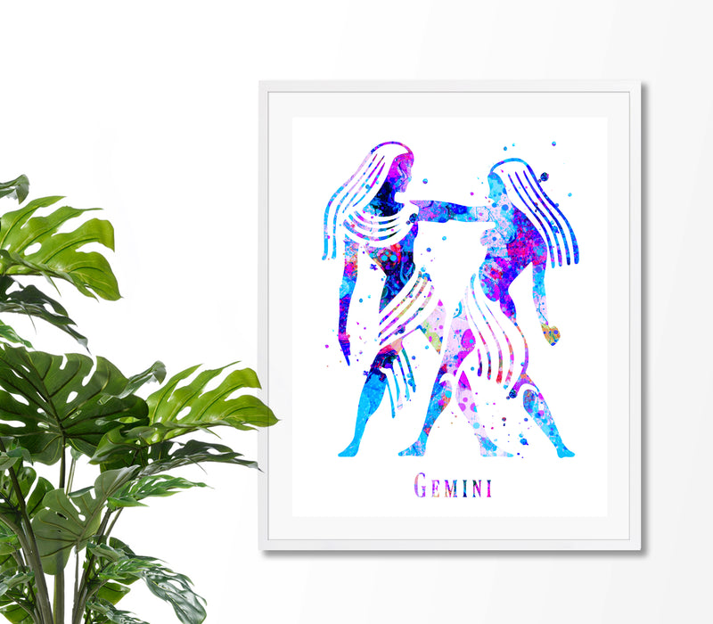 Gemini Astrology Art Print - Unframed - Zuzi's