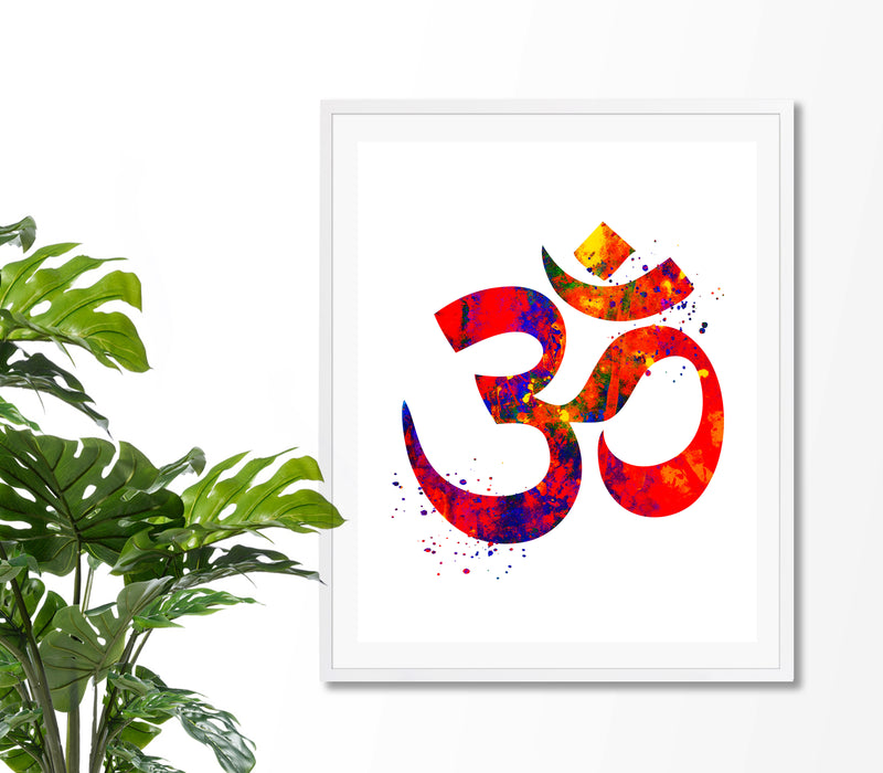 Om Symbol Watercolor Art Print - Unframed - Zuzi's