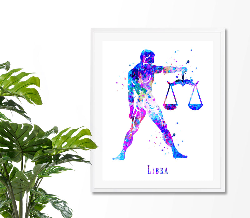 Libra Astrology Art Print - Unframed - Zuzi's