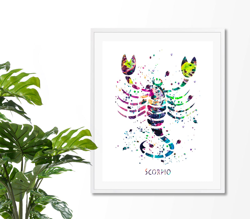 Scorpio Astrology Art Print - Unframed - Zuzi's