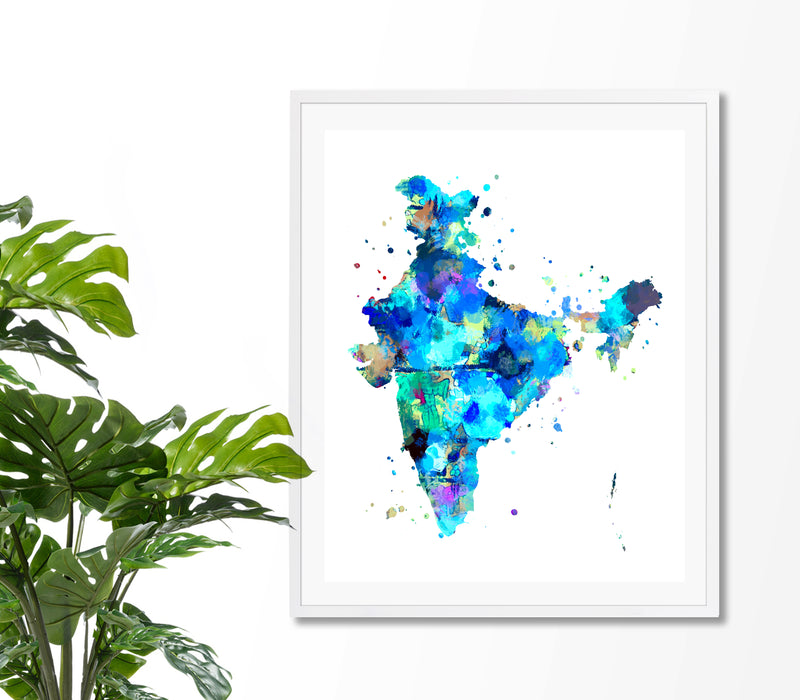India Map Art Print - Unframed - Zuzi's