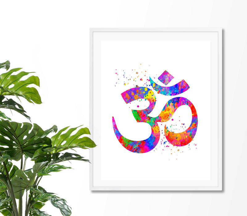 Om Symbol Watercolor Art Print - Unframed - Zuzi's