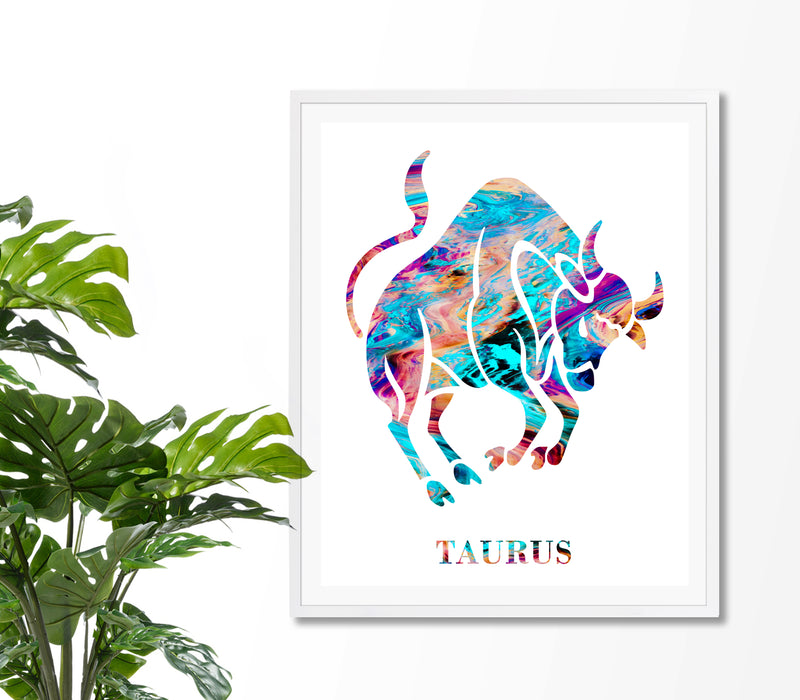 Taurus Astrology Art Print - Unframed - Zuzi's