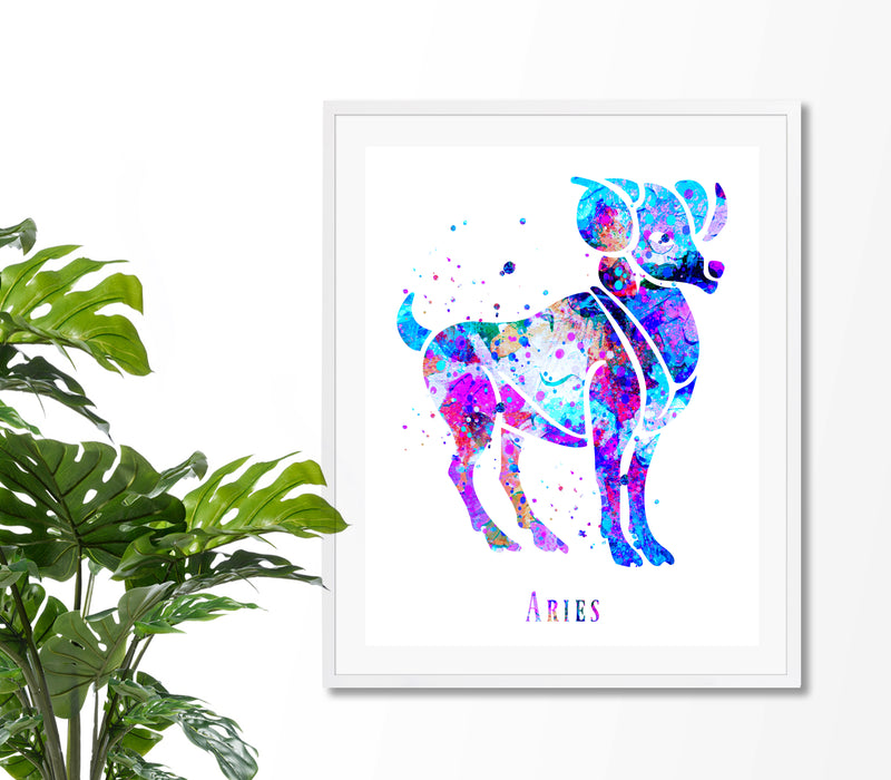 Aries Astrology Art Print - Unframed - Zuzi's