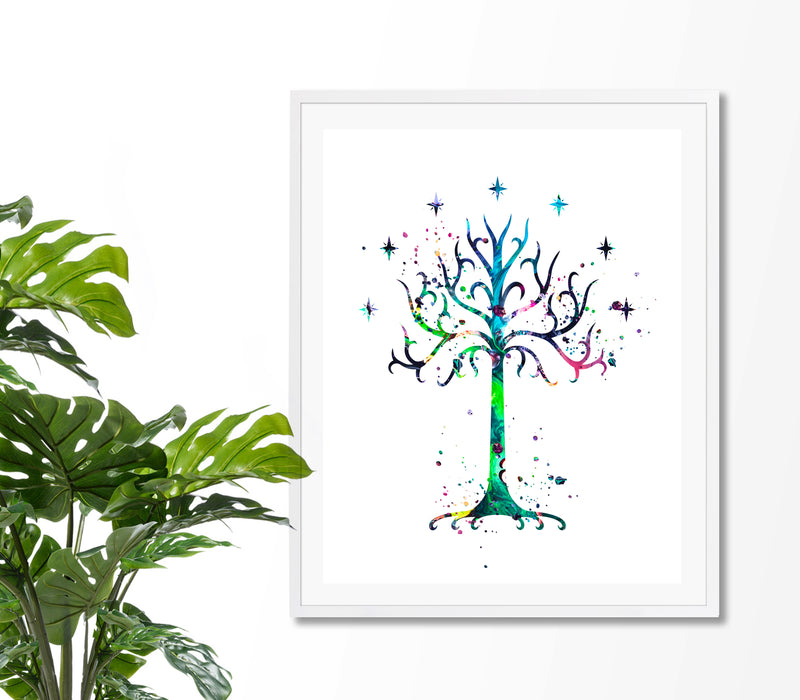 Tree of Gondor Watercolor Art Print - Unframed - Zuzi's