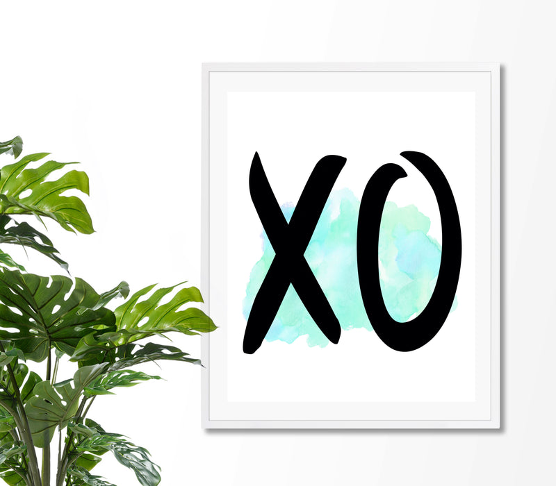 XO Watercolor Art Print - Unframed - Zuzi's