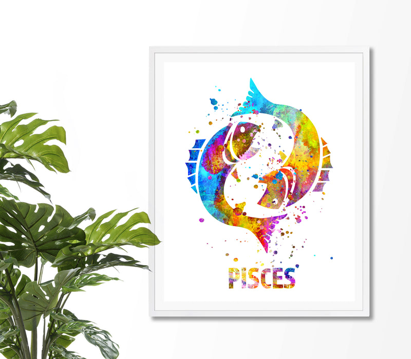 Pisces Astrology Art Print - Unframed - Zuzi's