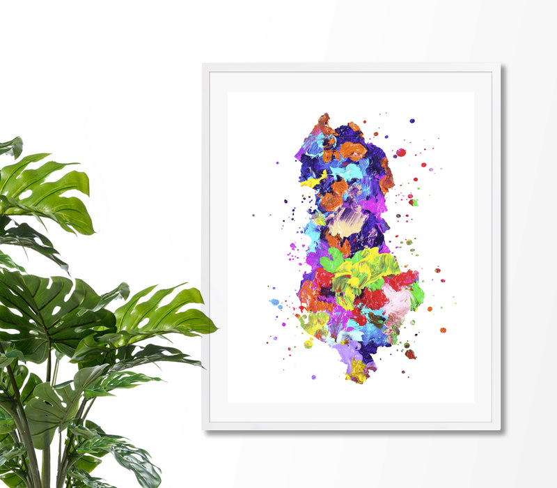 Albania Map Art Print - Unframed - Zuzi's