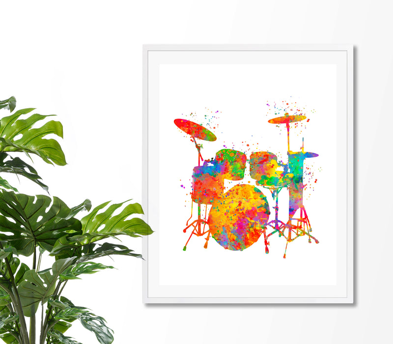 Drums Watercolor Art Print - Unframed - Zuzi's