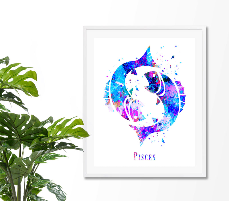 Pisces Astrology Art Print - Unframed - Zuzi's