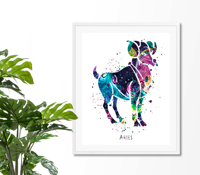 Aries Astrology Art Print - Unframed - Zuzi's