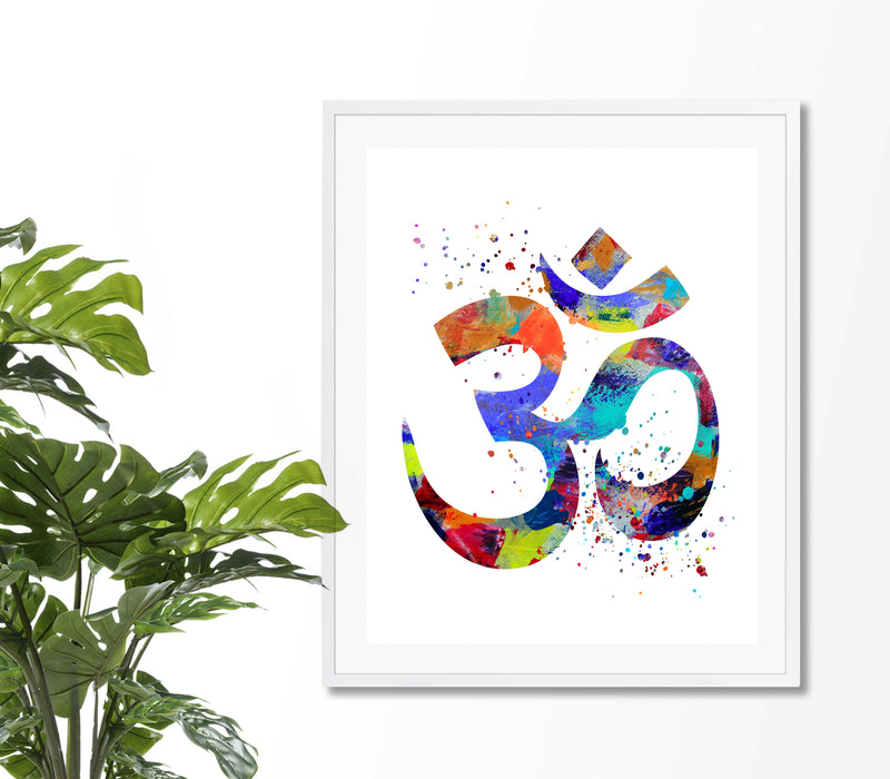 Om Symbol Watercolor Art Print - Unframed - Zuzi's