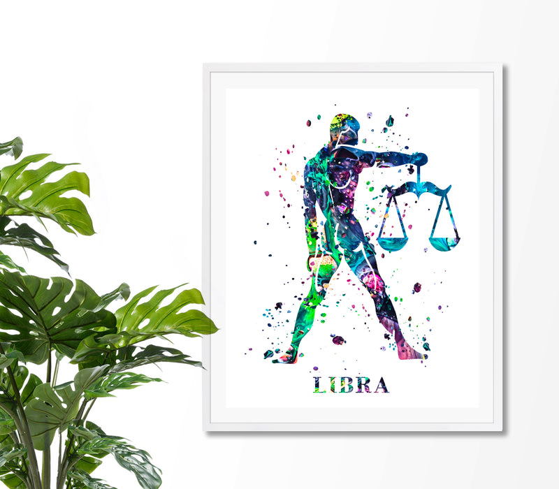 Libra Astrology Art Print - Unframed - Zuzi's