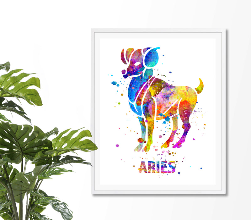 Aries Astrology Art Print - Unframed - Zuzi's