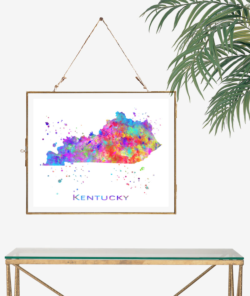 Kentucky Map Art Print - Unframed - Zuzi's