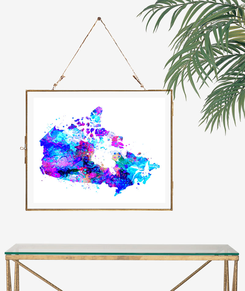 Canada Map Art Print - Unframed - Zuzi's