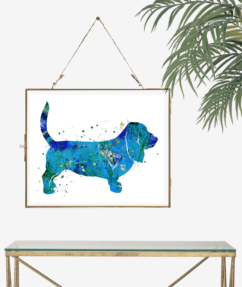 Basset Hound Watercolor Art Print - Unframed - Zuzi's