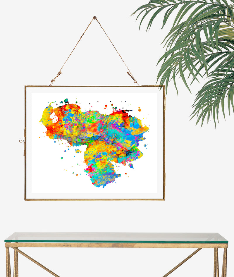 Venezuela Map Art Print - Unframed - Zuzi's