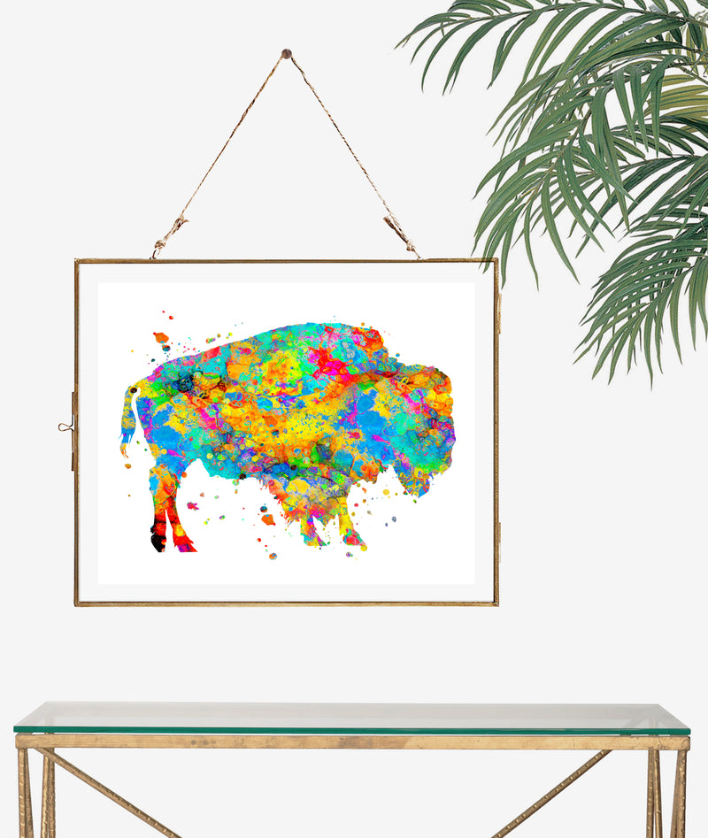 Buffalo Watercolor Art Print - Unframed - Zuzi's