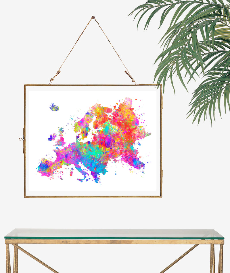 Europe Map Art Print - Unframed - Zuzi's