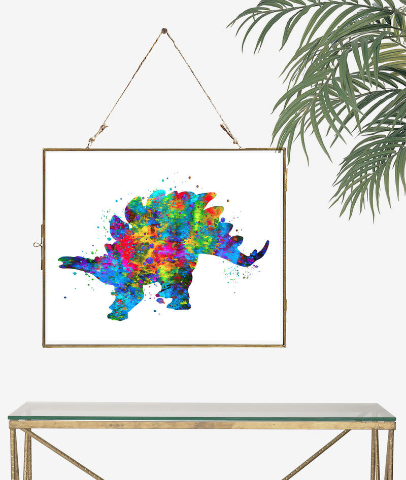 Stegosaurus  Watercolor  Art Print - Unframed - Zuzi's